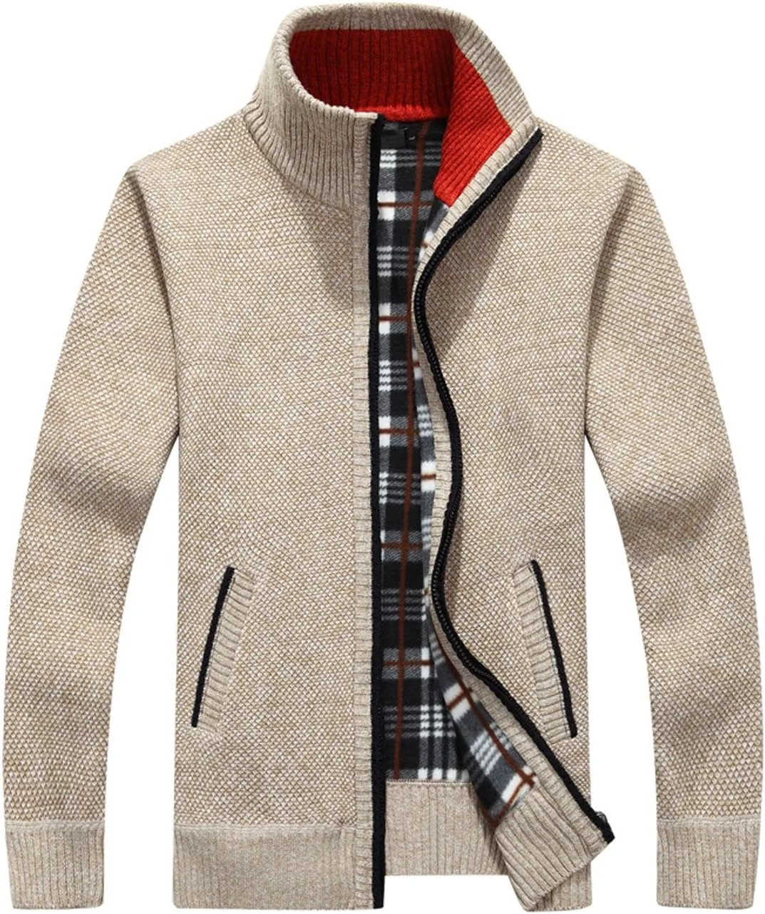 

Мужской кардиган Yeokou Casual Slim Full Zip с карманами