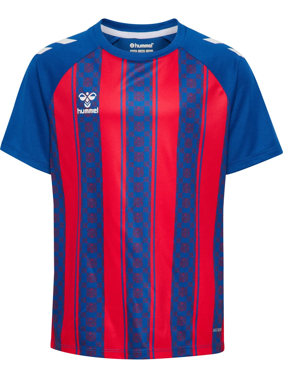 Футболка с контрастными полосами Hummel, true blue/true red