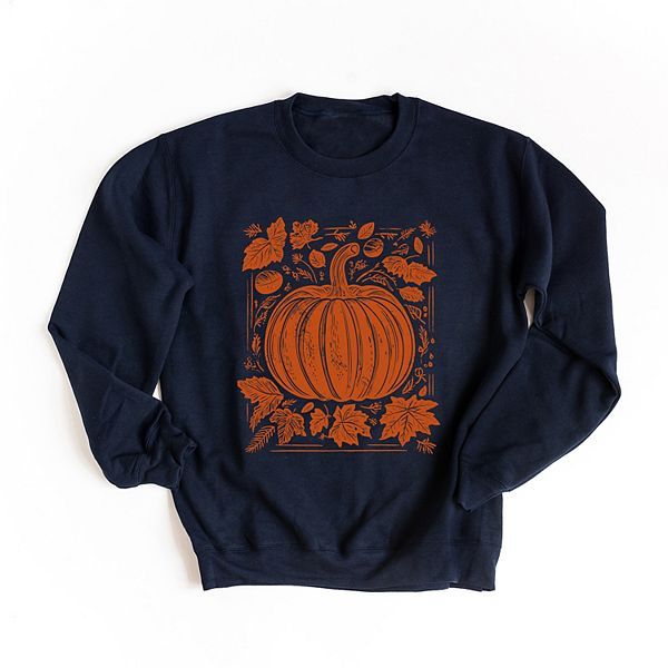 

Свитшот женский с принтом Pumpkin with leaves distressed Simply Sage Market, True Navy, Зеленый, Свитшот женский с принтом Pumpkin with leaves distressed Simply Sage Market, True Navy
