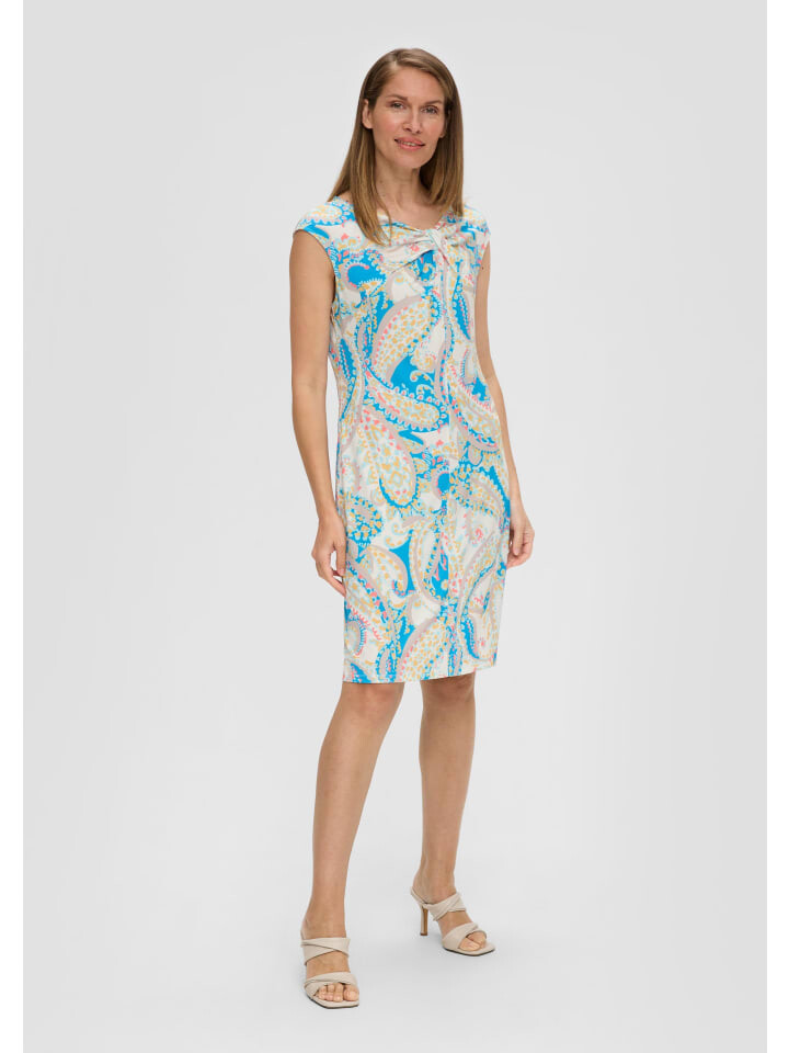 

Короткое платье sOliver BLACK LABEL kurz, цвет creme-mehrfarbig