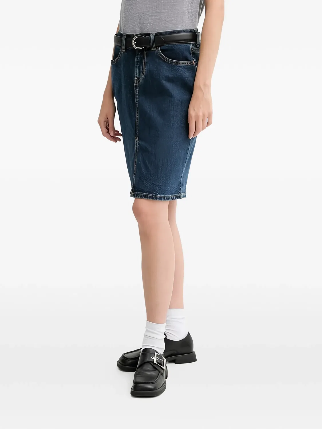 Джинсовая юбка миди с разрезом Levi's, индиго