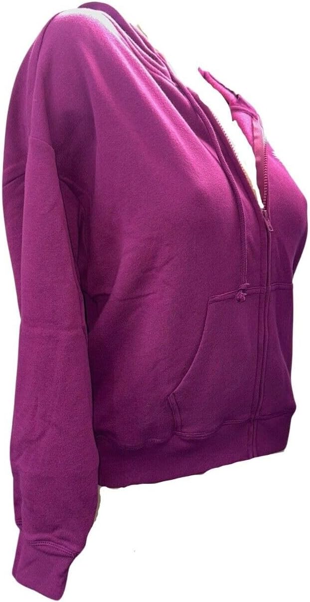 Victoria's Secret Pink Everyday Fleece Relaxed Full Zip Hoodie цвет Maroon/Burgundy New — фото 3