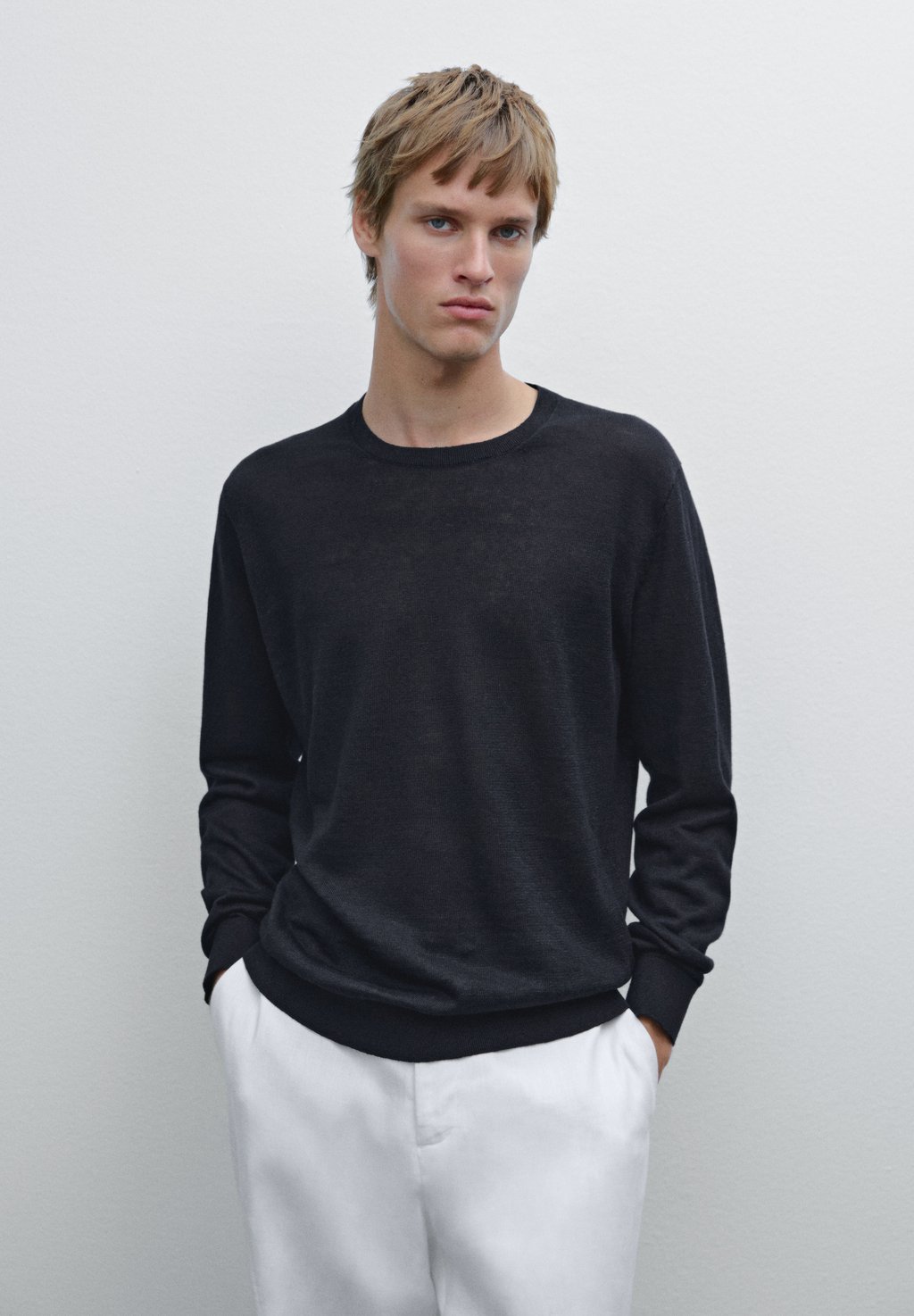

Джемпер LIGHTWEIGHT Massimo Dutti, темно-синий