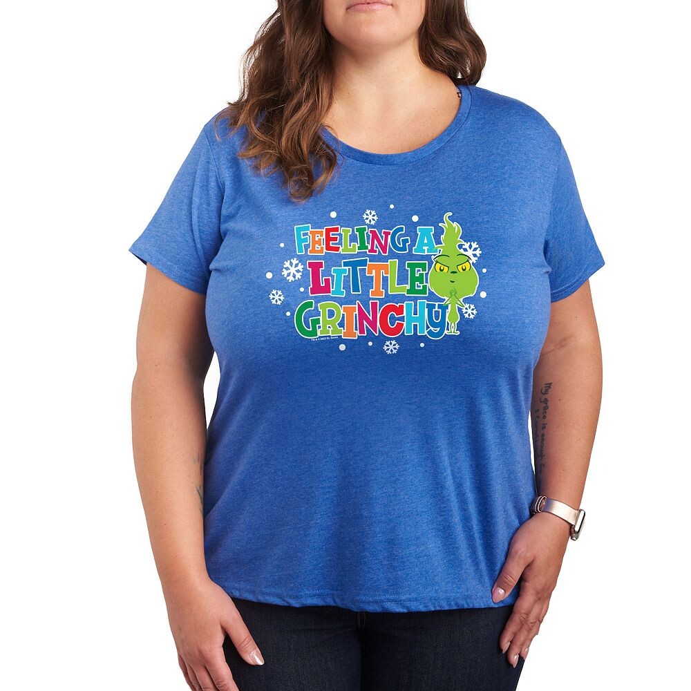 

Футболка Plus с рисунком «Доктор Сьюз Little Grinch A Little Grinchy» Licensed Character, цвет Heather Blue