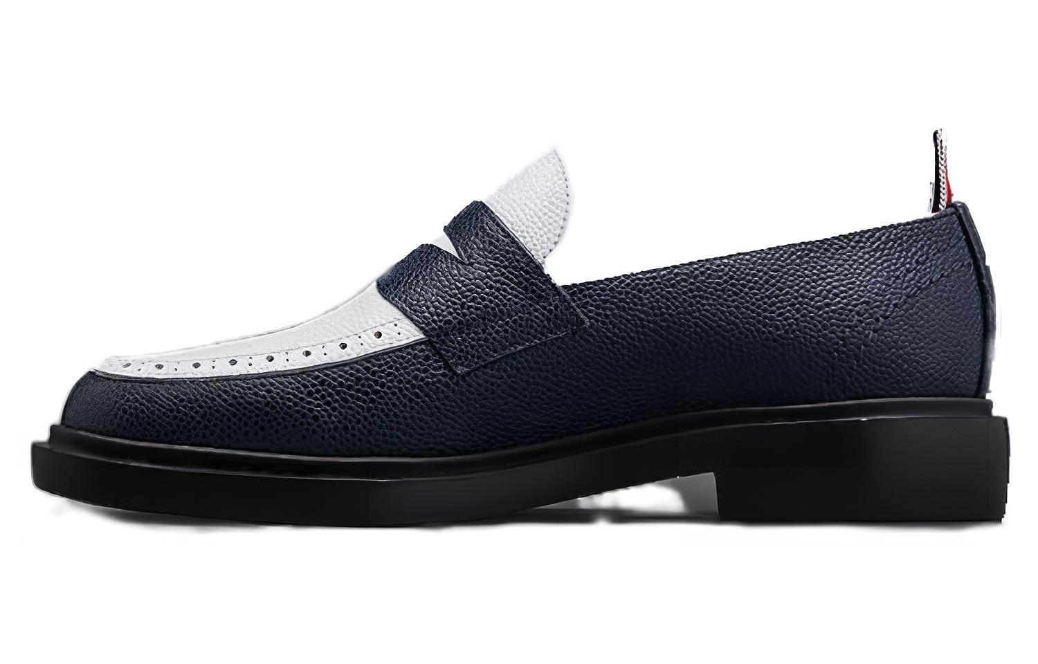 THOM BROWNE · Лоферы женские темно-синие белые