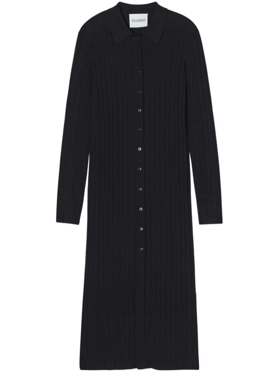 

Закрытое трикотажное платье миди Closed, черный