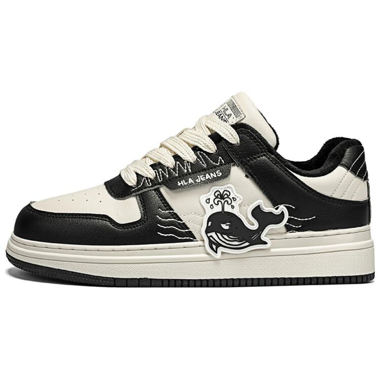 Black Whale Hla Jeans HLA JEANS Стильные кроссовки для скейтбординга унисекс, Черный рис (Бархатный) — фото 2