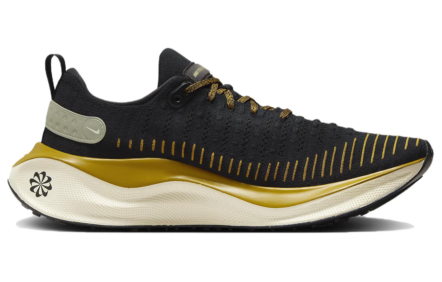 Nike ReactX Infinity Run 4 Black Bronzine, черный желтый — фото 2