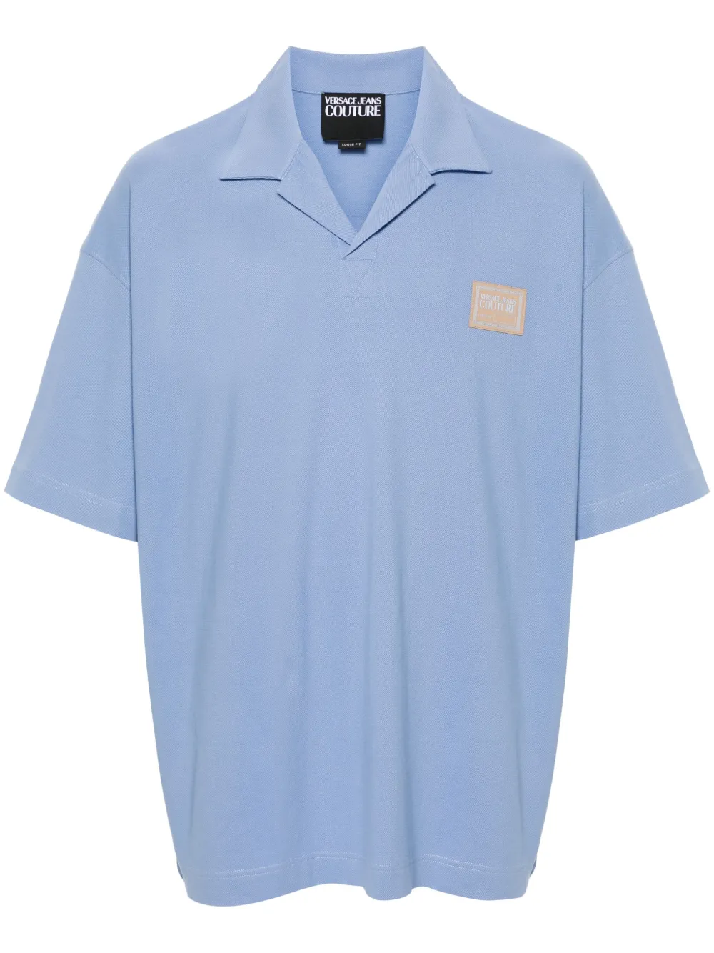 

Рубашка поло с логотипом Versace Jeans Couture, синий