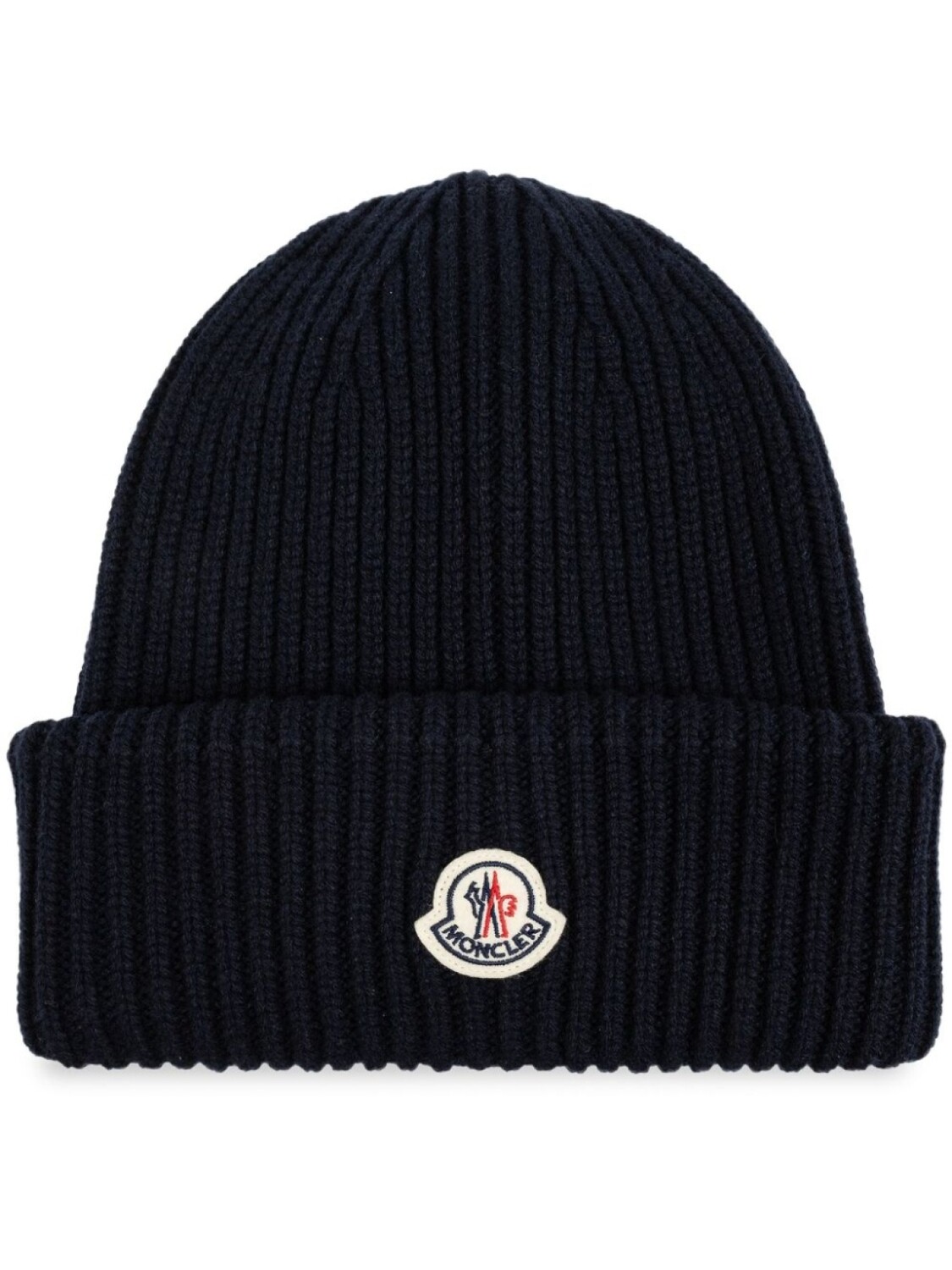 

Moncler шапка с нашивкой-логотипом, синий