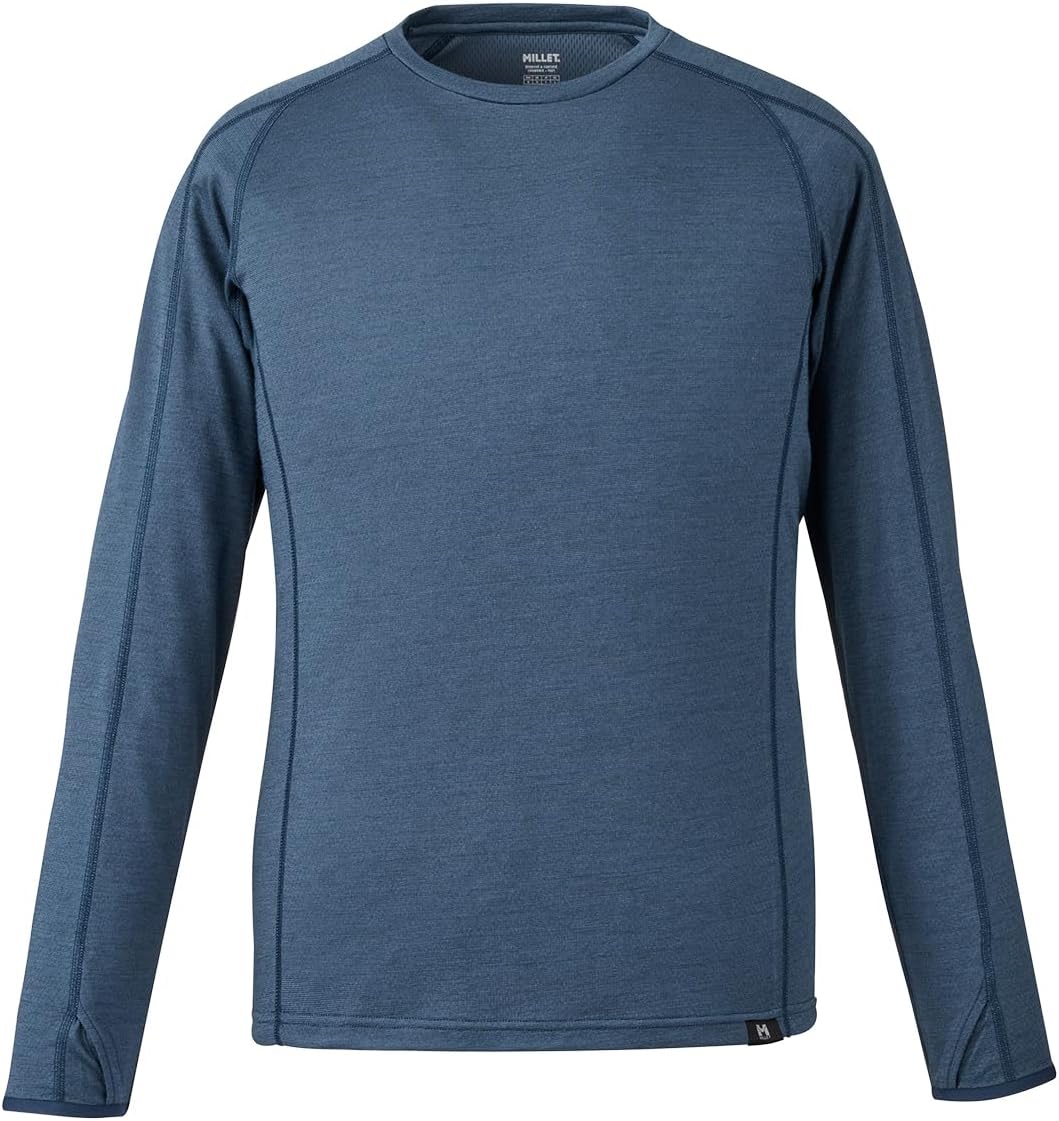 

Мужская альпинистская футболка Millet MIV01979 с длинным рукавом и внутренними роликами из шерсти цвета крючок