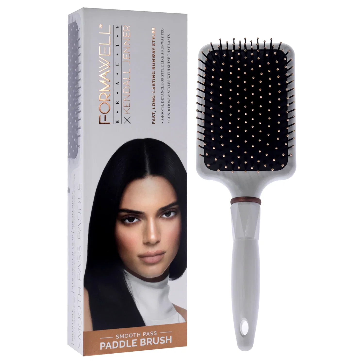 Расческа-щетка Beauty X Kendall Jenner Smooth Pass Paddle Brush от Кендалл Дженнер, унисекс - 1 шт, мультиколор — фото 3