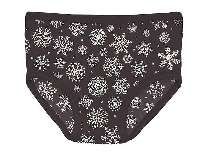 Трусы детские набор 3 шт Print Girl's Underwear Set Kickee Pants Kids, Melody Sugar Plum/Desert Rose/Natural Silly Penguins — фото 4