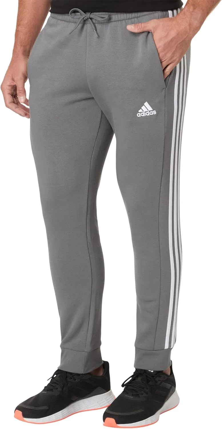 Adidas мужские базовые флисовые джоггеры в полоску для тренировок и повседневной носки - Blue