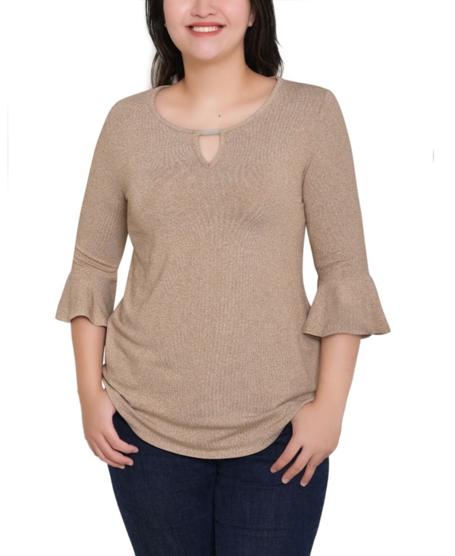 

Женский пуловер с рукавами 3/4 "колокол" NY Collection, Peppercorn