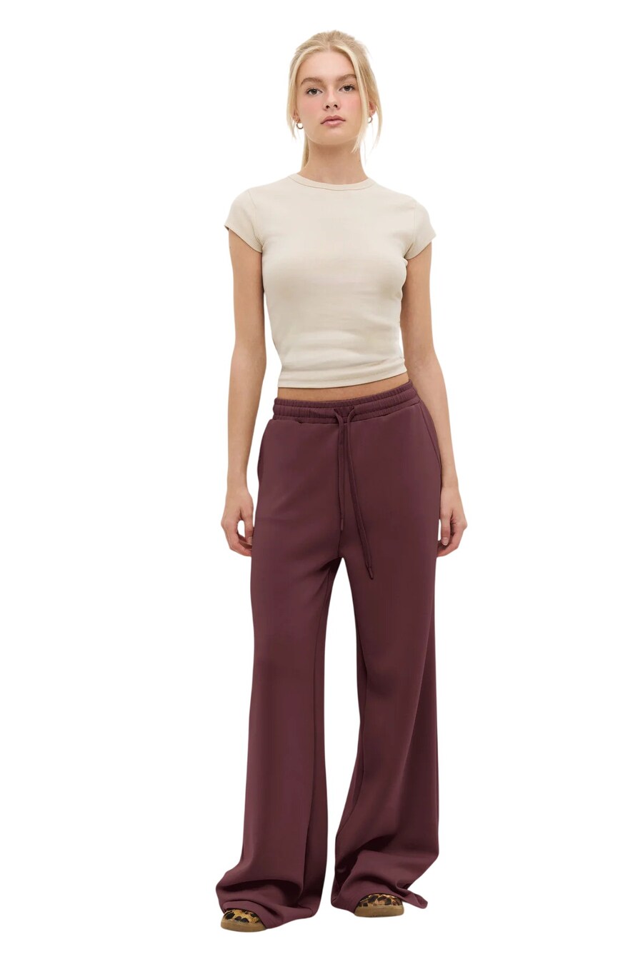 

Широкие брюки No Matter What, бургундия