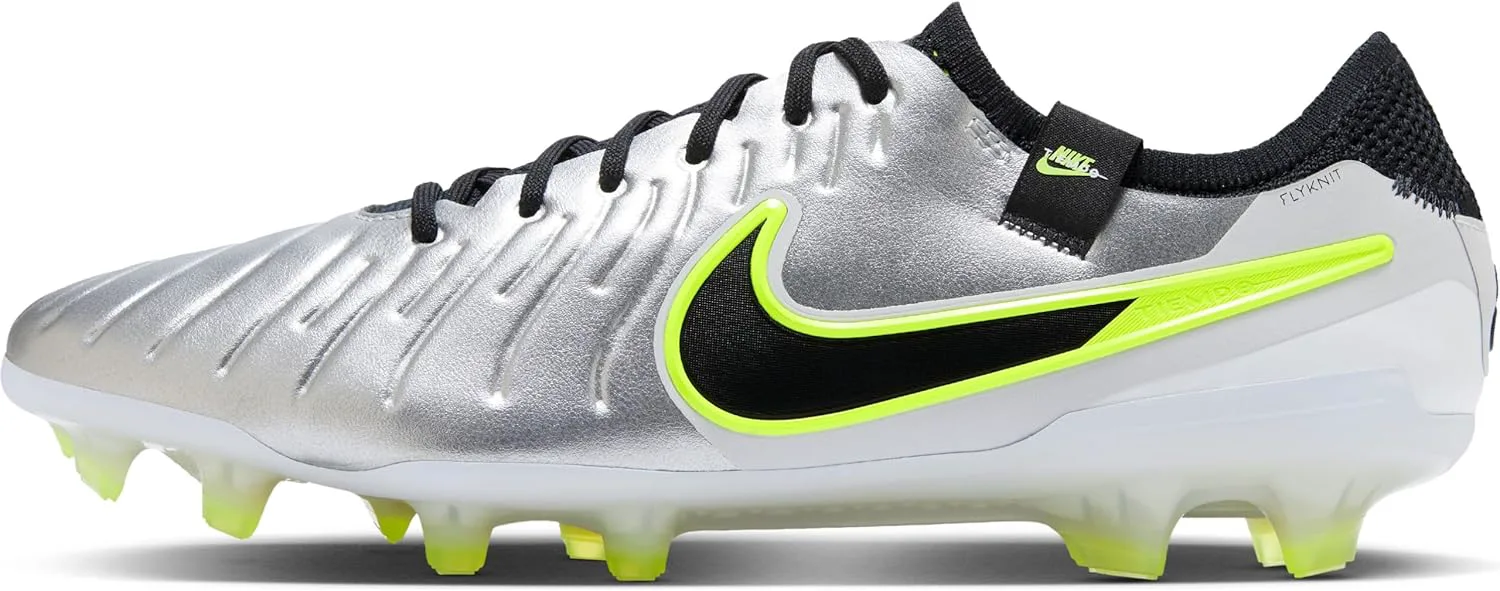 Мужские бутсы Nike Legend 10 Elite FG, металлик серебристый/черный