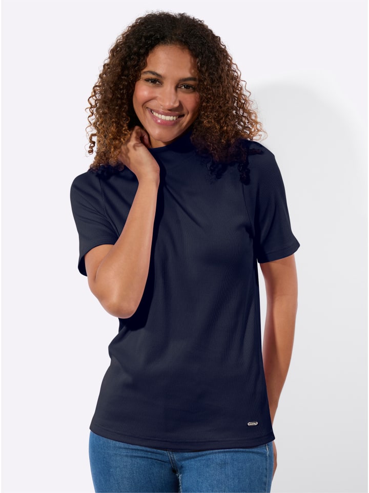 

Рубашка с воротником-стойкой темно-синего цвета WITT WEIDEN