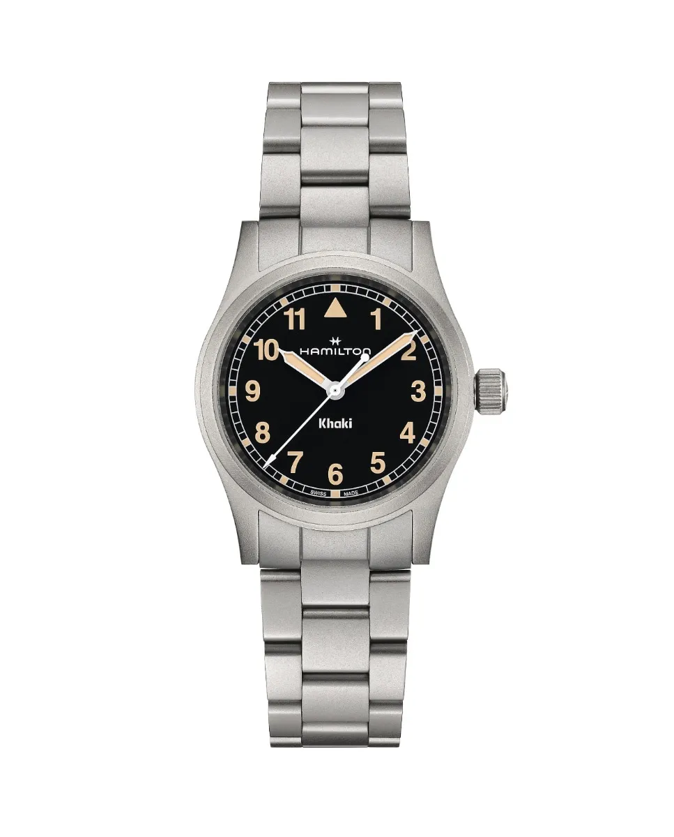 

Женские часы Khaki Field Quartz 33 мм H69301131 из стали Hamilton, серебряный