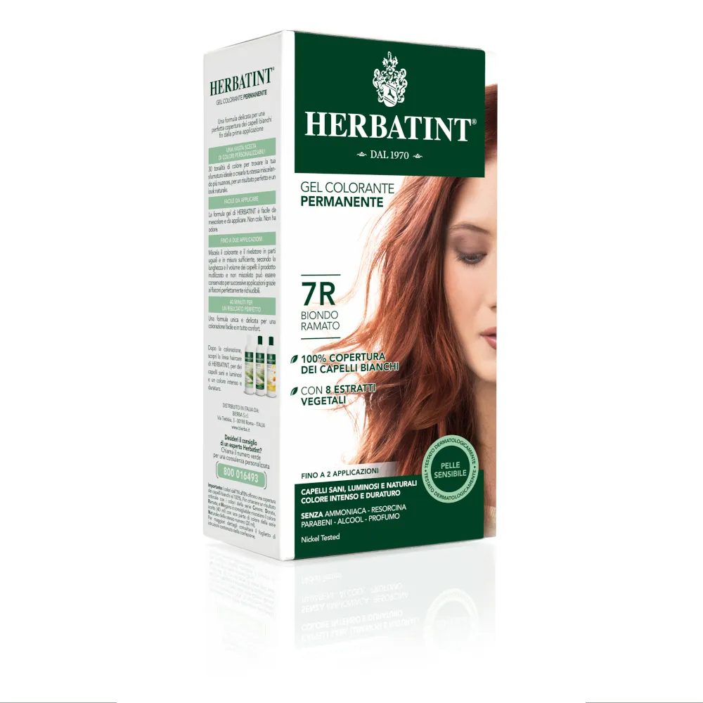 

Herbatint Permanent Gel 7R Краска для волос Auburn Blonde 150 мл