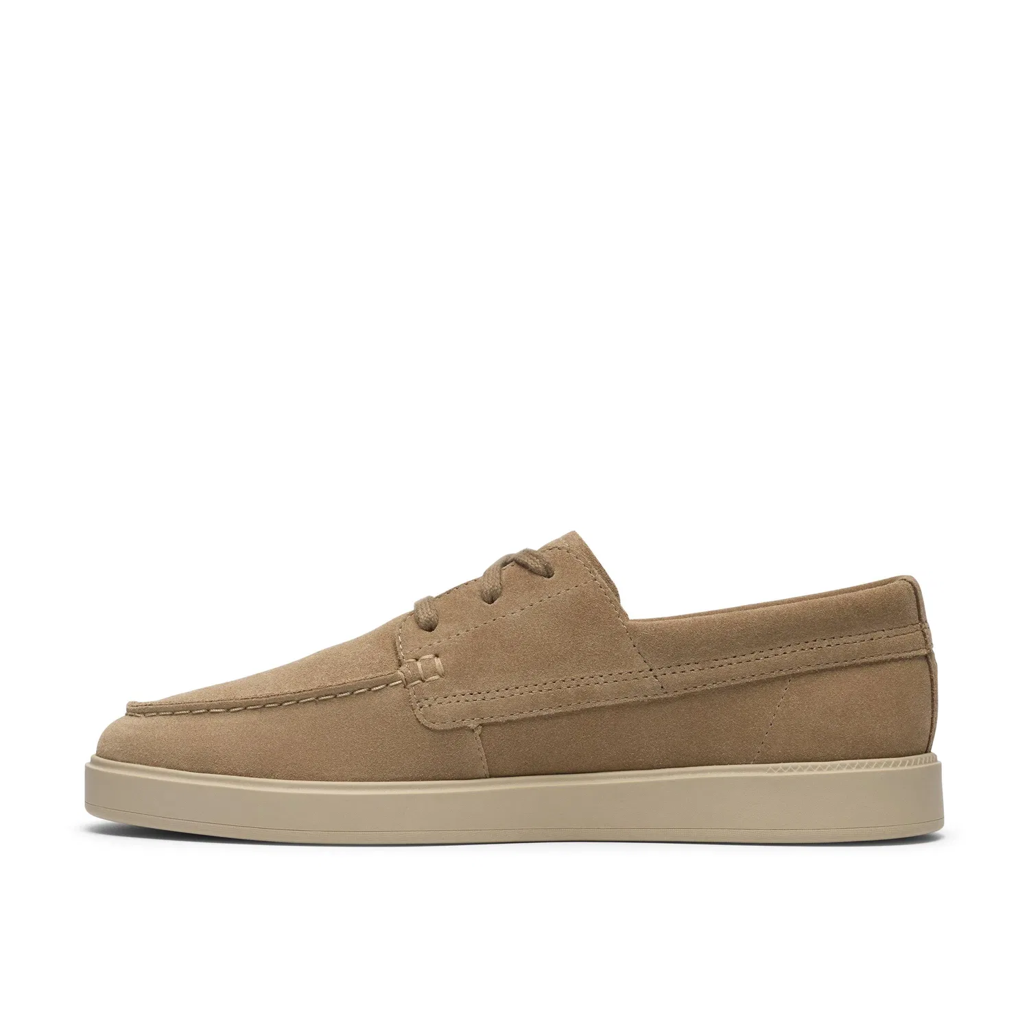 Туфли лоферы Clarks Lockford Boat из замши, бежевый — фото 2