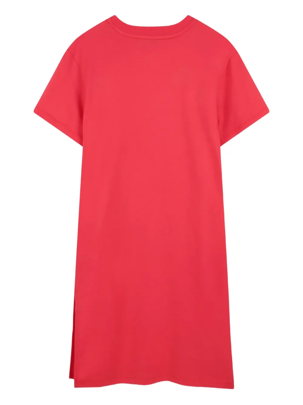 Платье с короткими рукавами и тиснением Lanvin Enfant, красный — фото 2