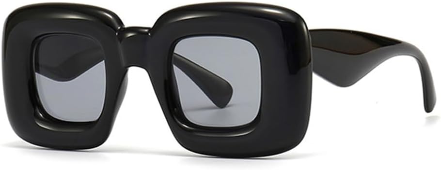 

Солнцезащитные очки UV400 с металлическими шарнирами, яркой оправой и толстым каркасом, идеально подходят для женщин и мужчин, для бега и занятий спортом на открытом воздухе UYPTK, Black Grey