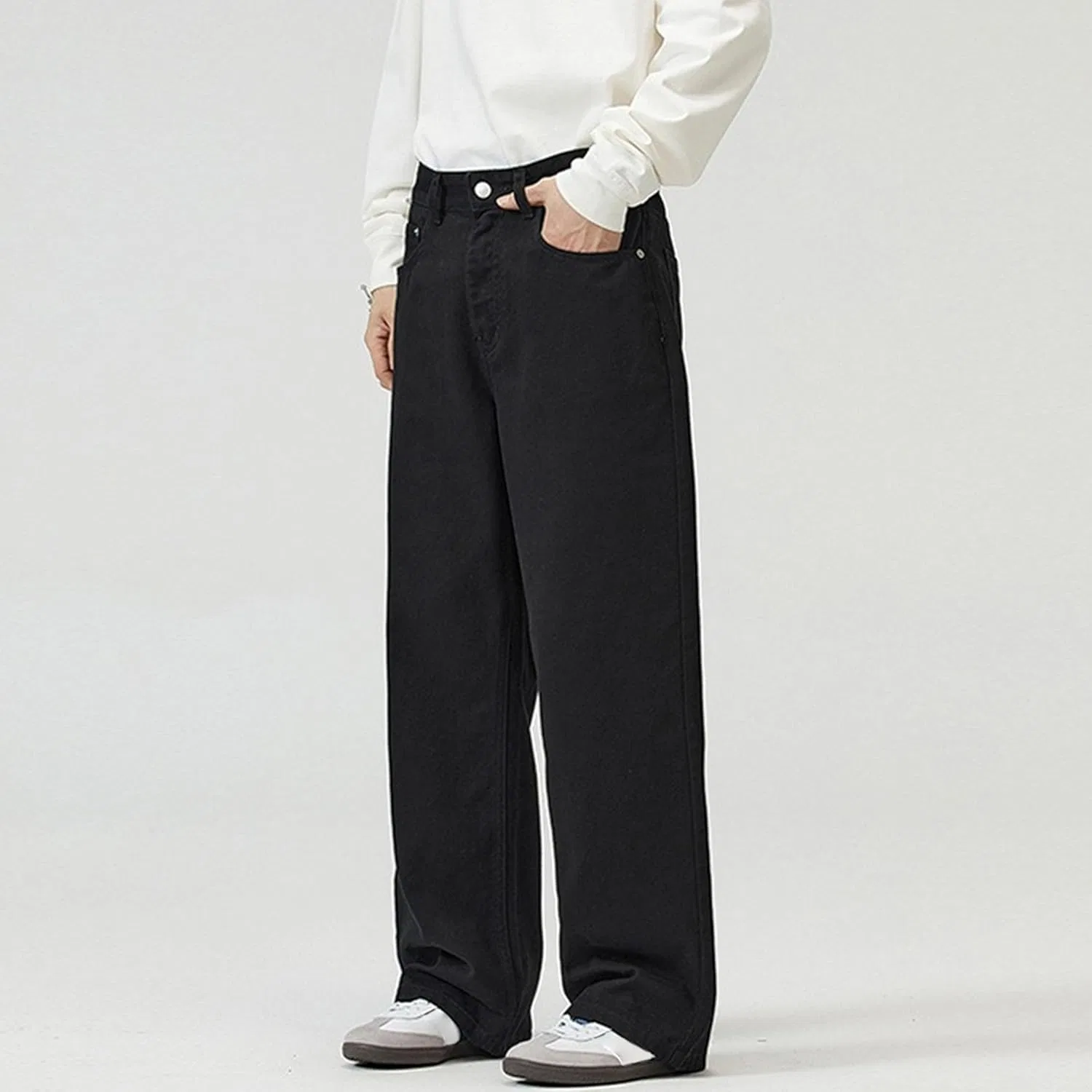 Джинсы свободные Baggy, Black — фото 2
