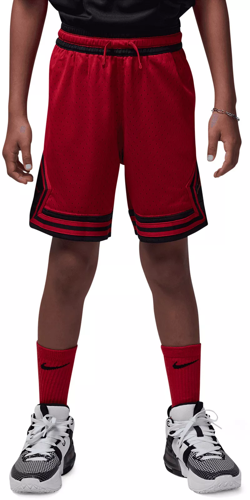 Детские шорты Jordan Dri-FIT Sport Diamond, цвет Gym Red — фото 4