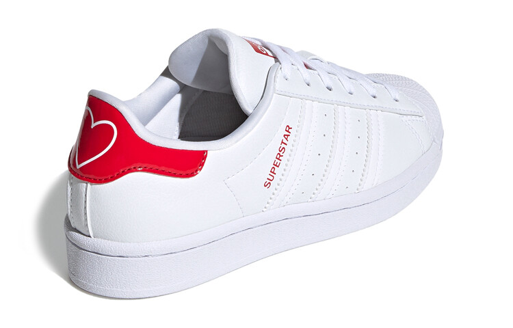 Кроссовки Adidas Superstar White Scarlet Youth — фото 3