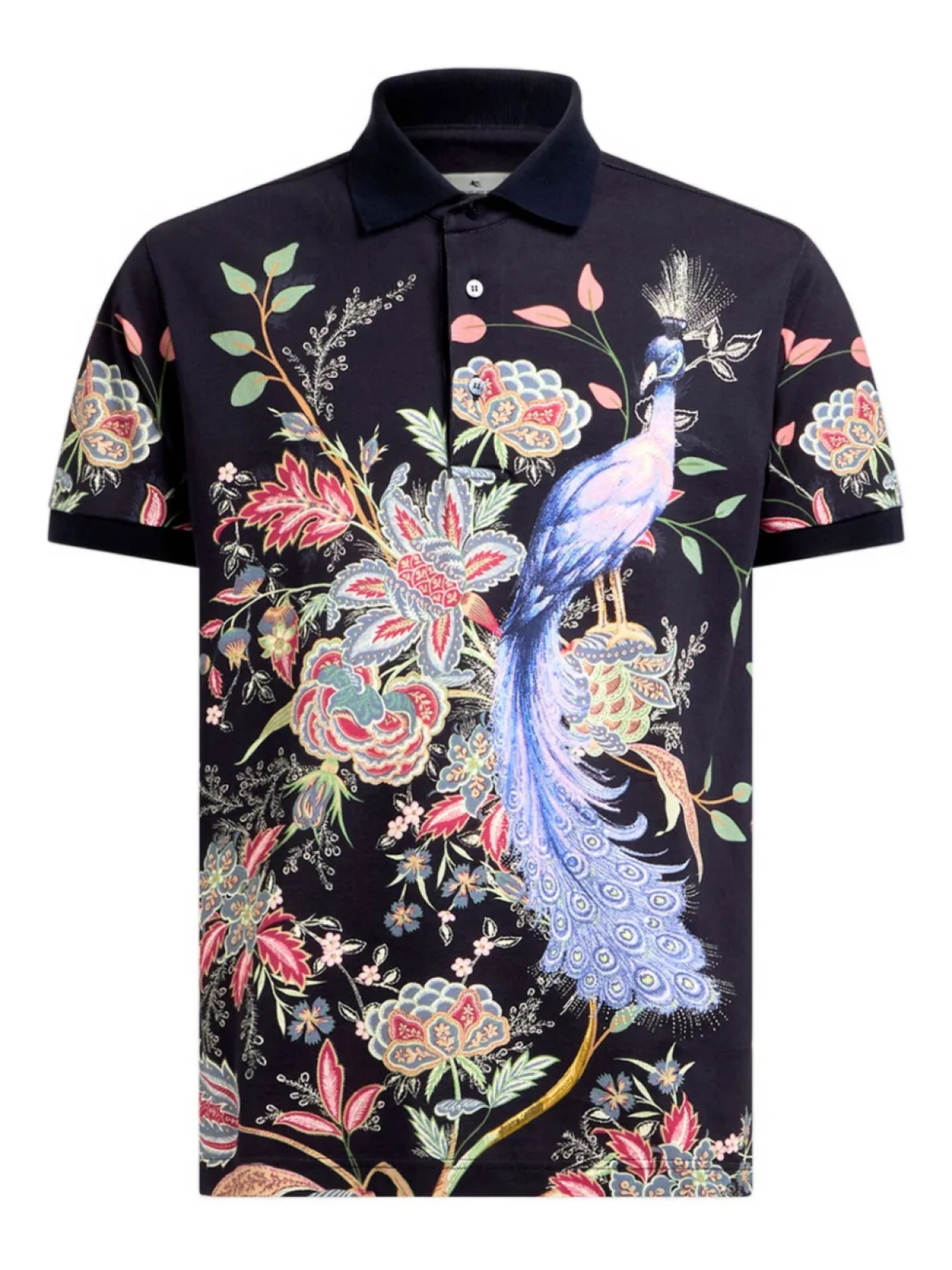 

Рубашка поло ETRO Flowers and Peacock, синий