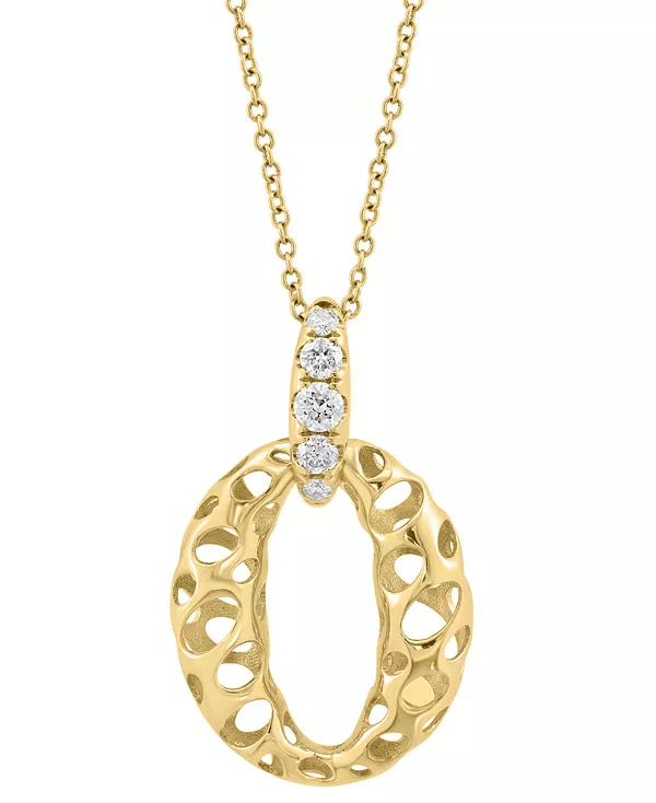 

Ожерелье с ажурным овальным бриллиантом Эффи, 18 дюймов (1/5 карата) из 14-каратного золота Effy Collection, gold