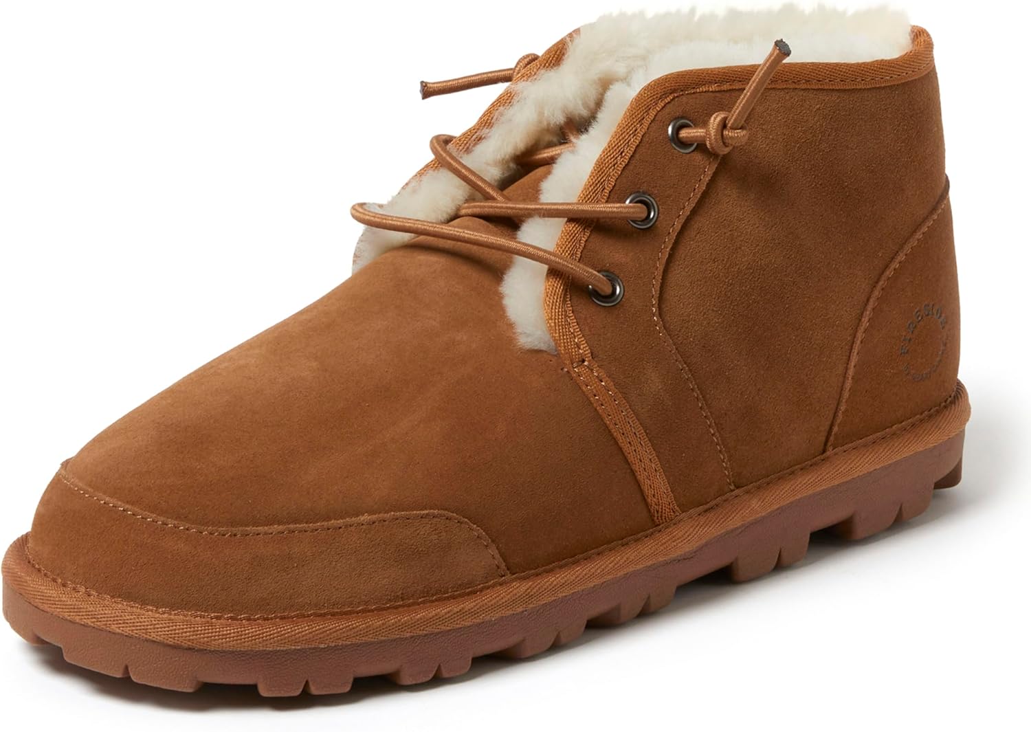 

Ботинки Fireside от Dearfoams для мужчин Shepparton с овчиной, для улицы и дома, шнуровка, чукка Fireside By Dearfoams, Chestnut