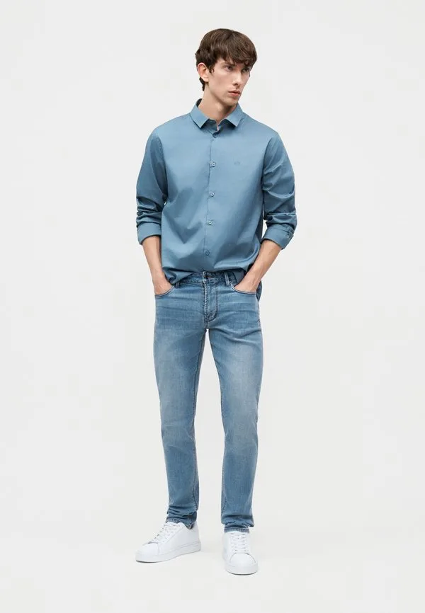 Брюки с карманами, узкие джинсы Emporio Armani, Light Blue Denim — фото 2