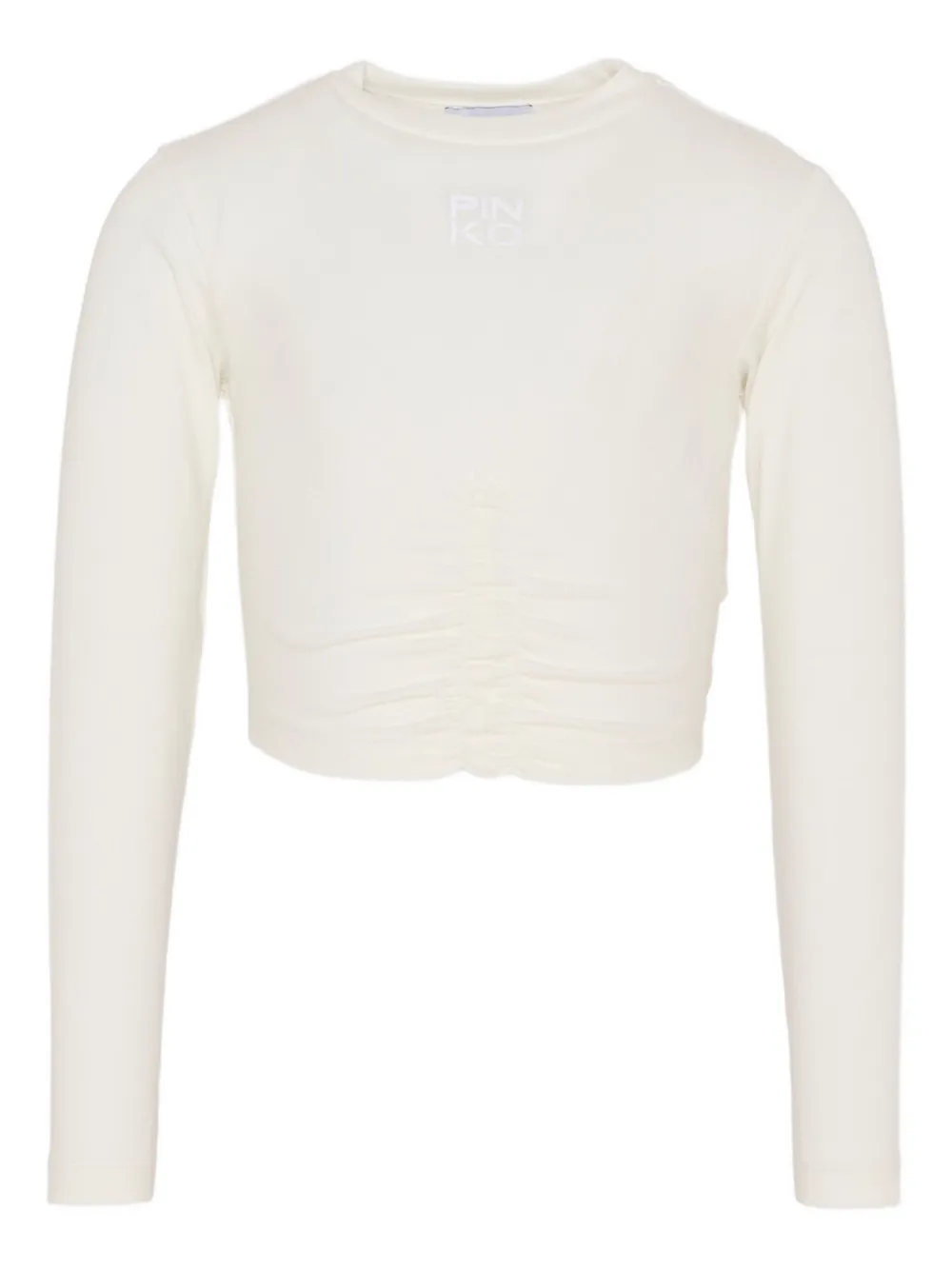 

Футболка с логотипом и сборкой Pinko Kids, белый