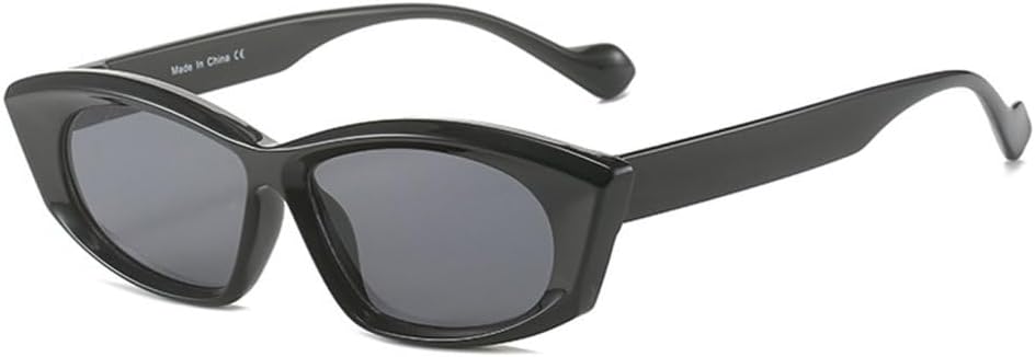 

Винтажные маленькие солнцезащитные очки «кошачий глаз» для женщин, многоугольные, простые, яркие, в стиле панк, мужские ретро-солнцезащитные очки для спорта, UV400 MTZJH, Black