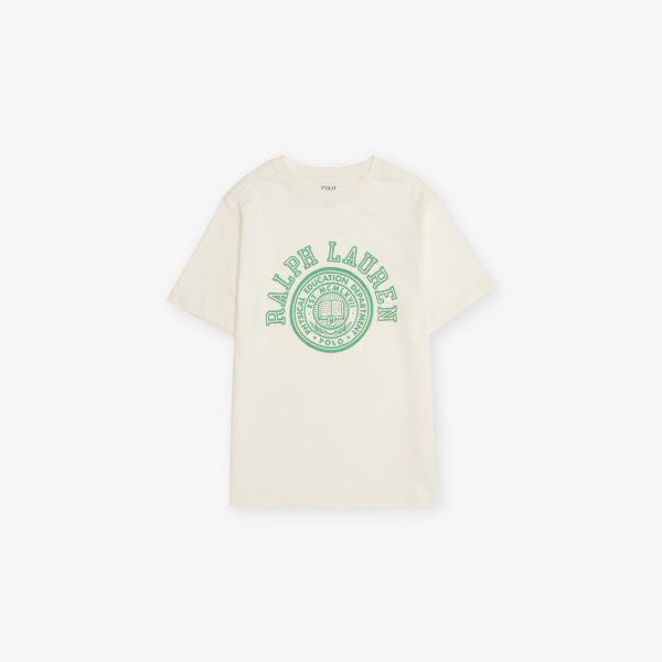 

Футболка для мальчиков из хлопкового джерси с логотипом Polo Ralph Lauren, цвет nevis