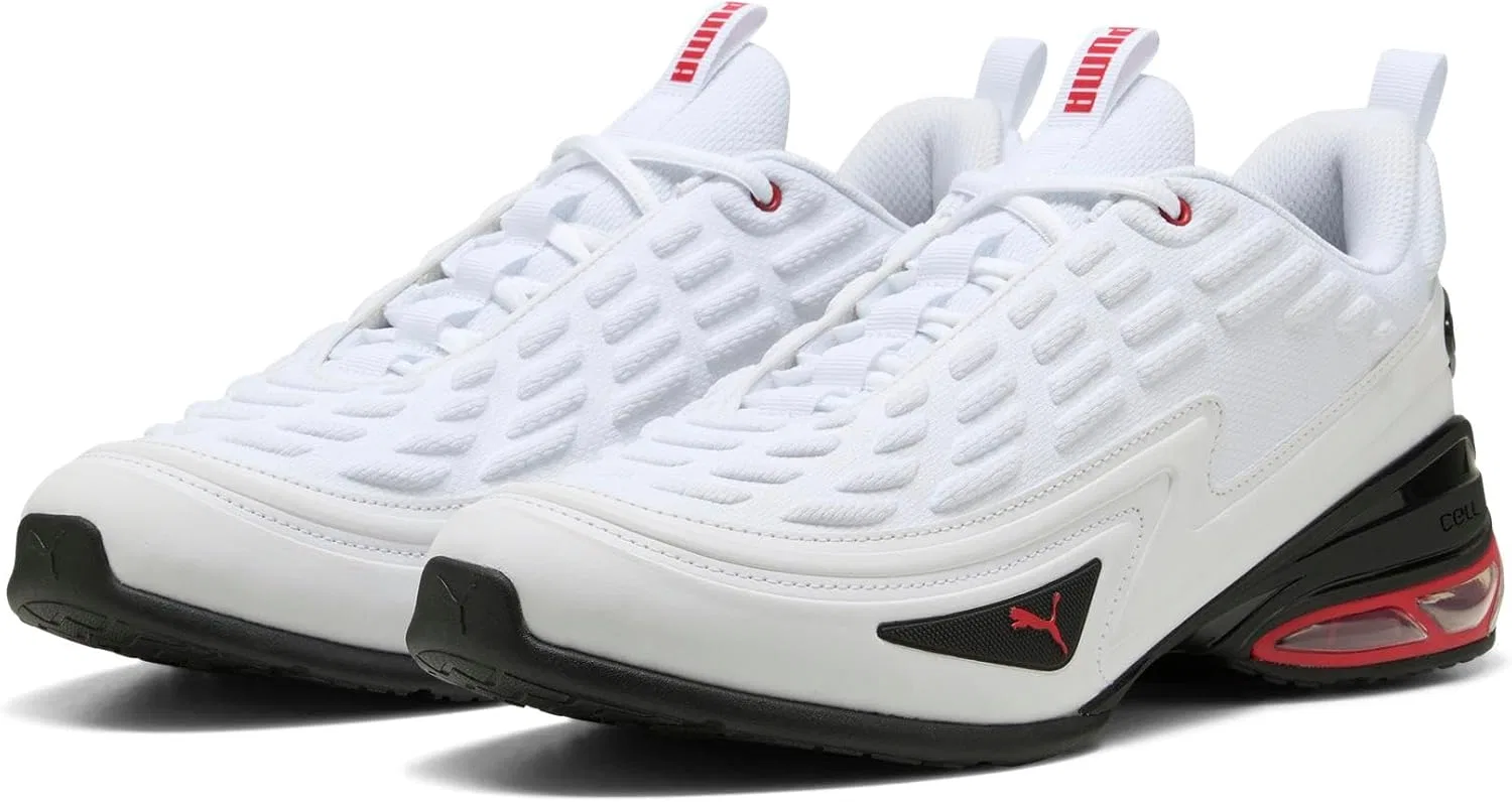 Кроссовки PUMA Adult Meza, бело-черно-красные, размер 44 EU