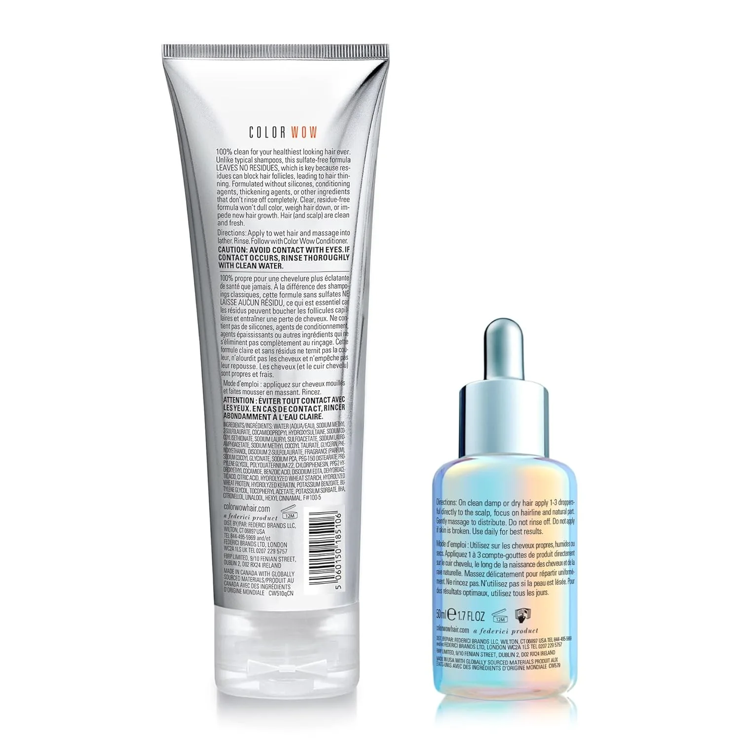 Набор для ухода за кожей головы COLOR WOW Optimal Scalp Treatment - идеальная двухэтапная подготовка: очищение шампунем COLOR SECURITY SHAMPOO и лечение кожи головы сывороткой YOUTH JUICE для оптимальных результатов — фото 2