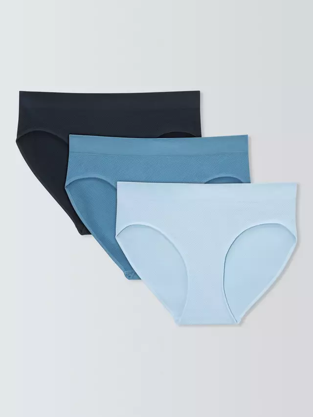 

Трусики бикини John Lewis Seamless 3 шт, цвет blue/multi