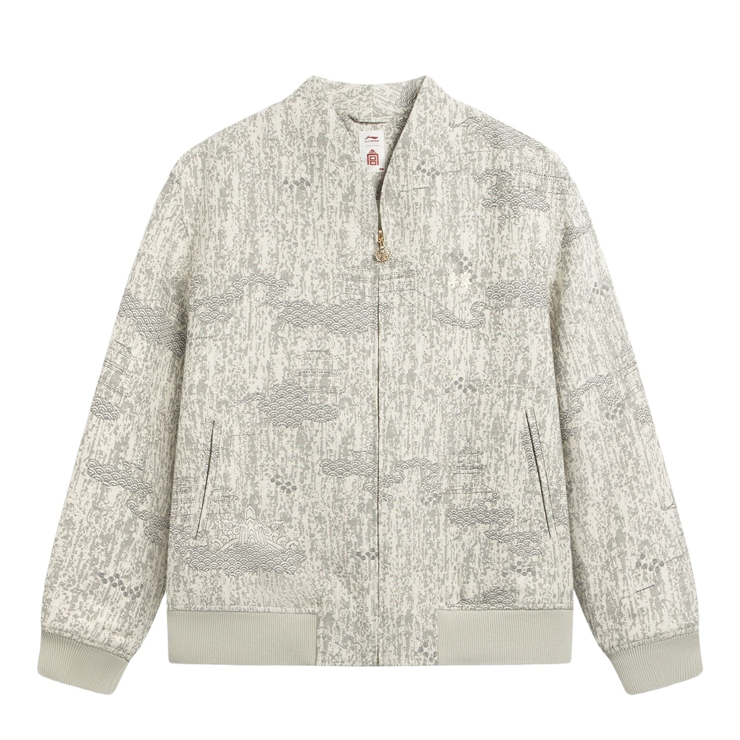 

LINING Спортивная куртка мужская, Mother of Pearl White Jacquard