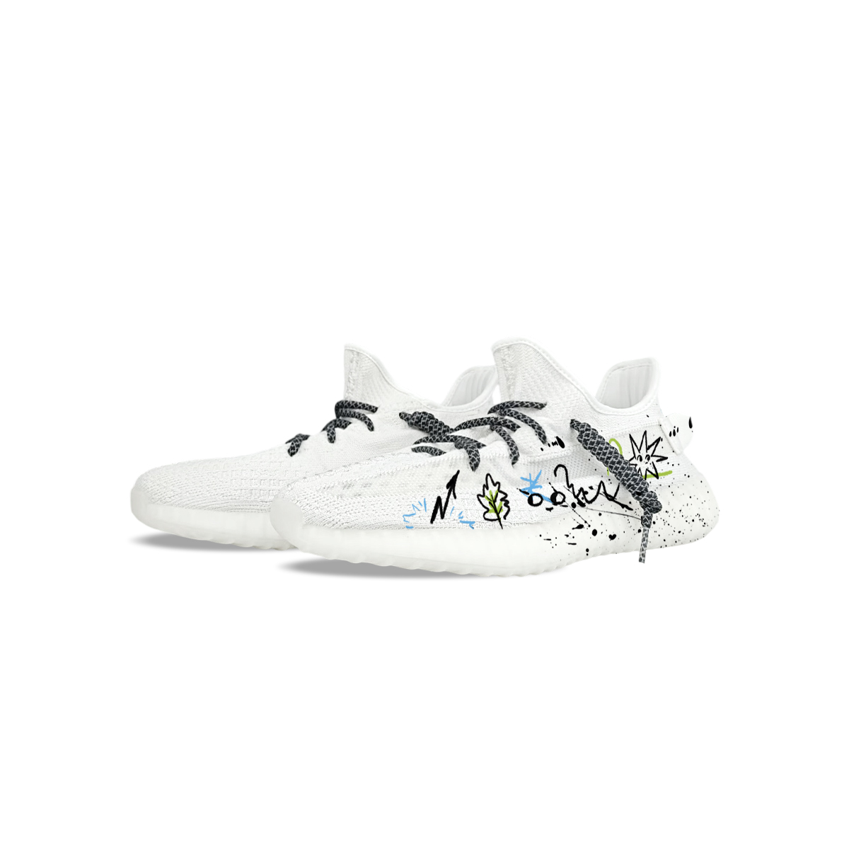 Adidas Originals Yeezy Boost 350 V2 устойчивые к истиранию низкие кеды унисекс белые, цвет White — фото 4