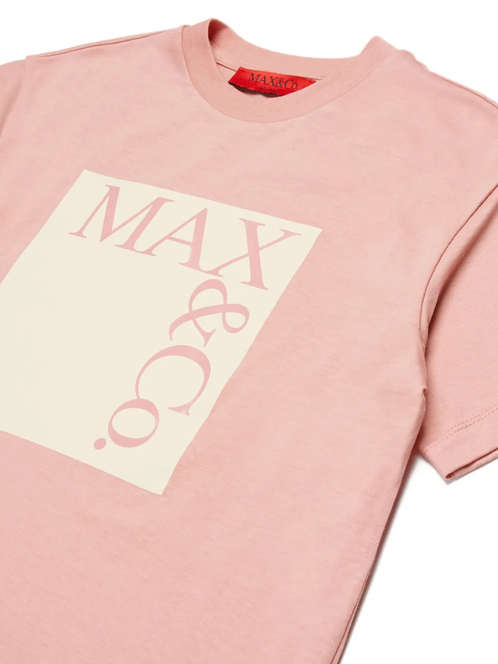 Футболка с принтом логотипа Max&Co. Kids, розовый — фото 3