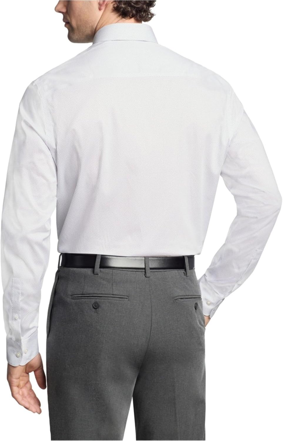 Мужская рубашка Calvin Klein Slim Fit, не требующая глажки, с принтом, Blue Multi — фото 2