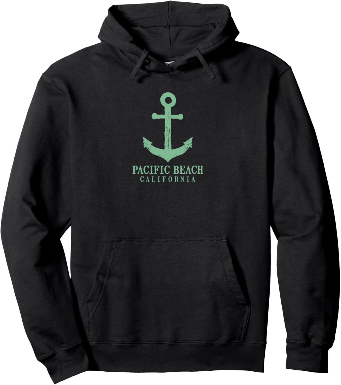 

Худи Pacific Beach California Cute Anchor California Beach Vacation Souvenir Gif, черный