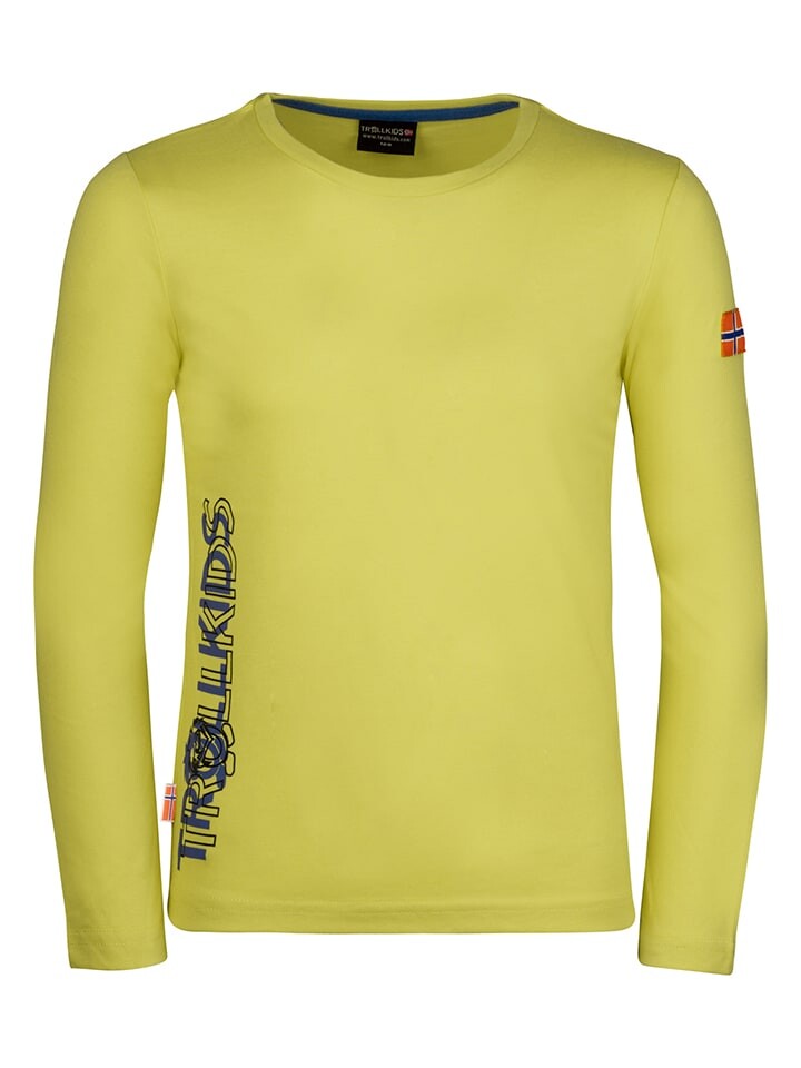 

Лонгслив Trollkids Longsleeve Stavanger, желтый
