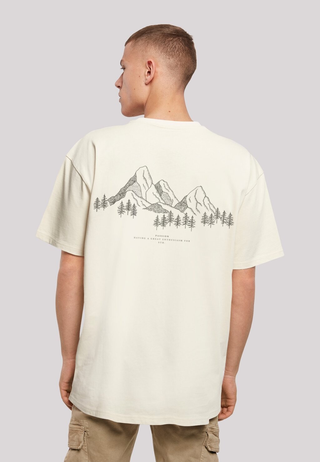 

Футболка с принтом MOUNTAIN BERGE URLAUB WINTER SCHNEE SKI F4NT4STIC, цвет sand