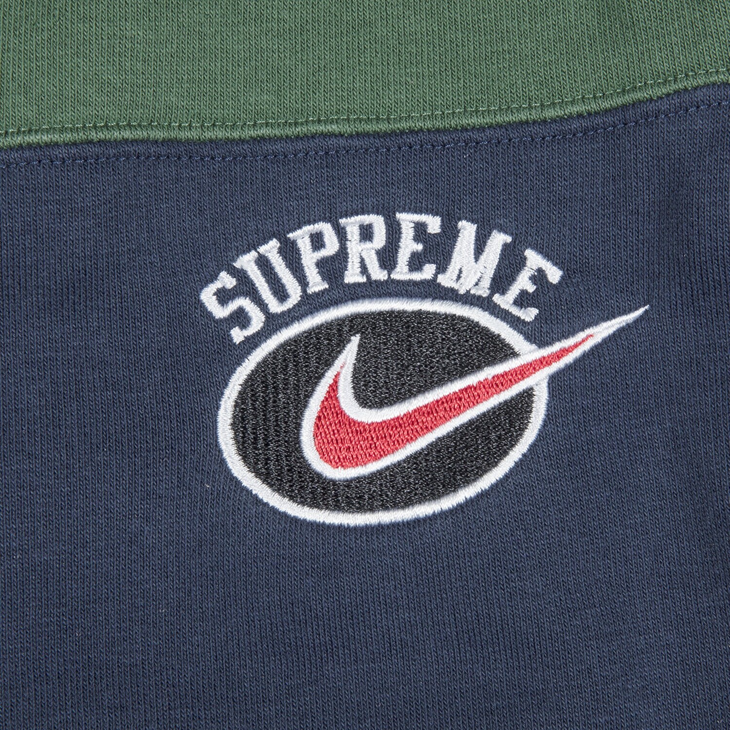 Спортивные штаны в полоску Supreme x Nike, темно-синие — фото 2