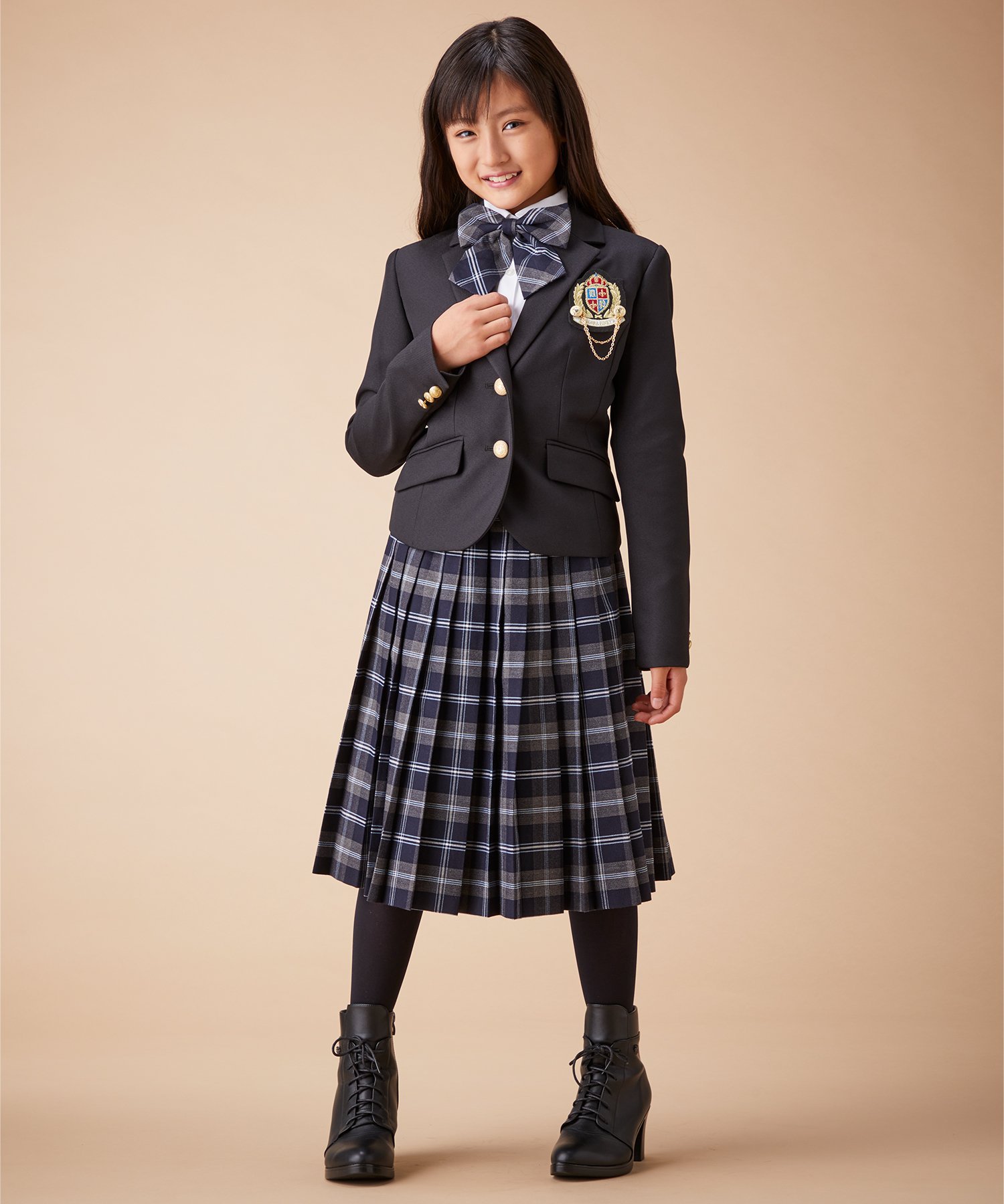 Детский выпускной костюм из 5 предметов: юбка и выпускной наряд. Decora Pinky'S, Navy 2, Long Length