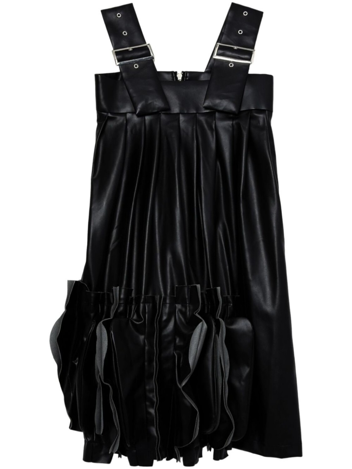 

Платье миди из искусственной кожи Comme Des Garçons, черный